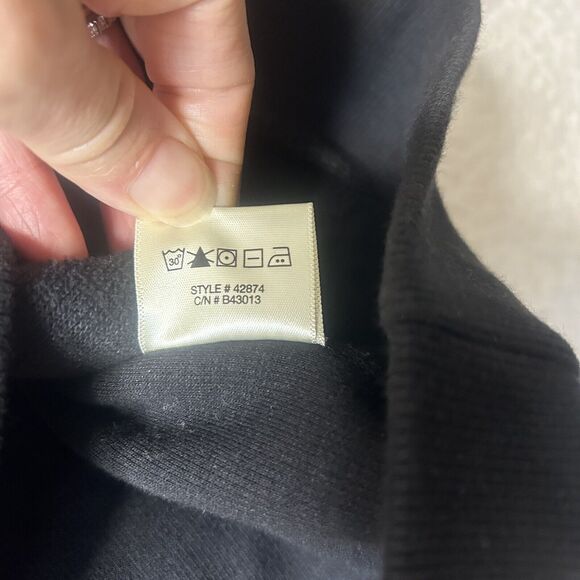 Robert Barakeet Men’s L Mock Neck Zip Cardigan Black Fall Core Winter Sweater - Picture 9 of 9